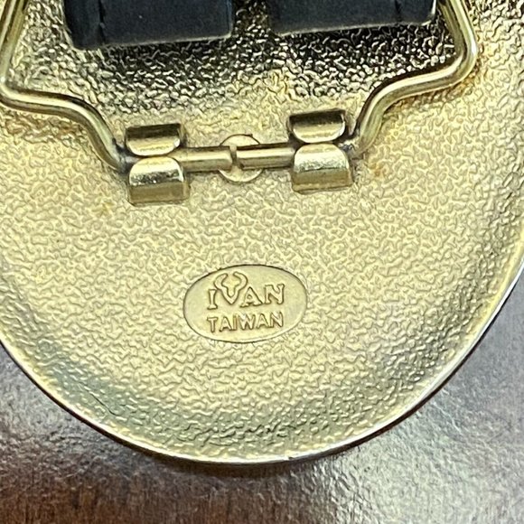 Ivan Silver Gold Engraved Horse Head Buckle Studded Tooled Rodeo Cowboy Belt 38 - Picture 10 of 12